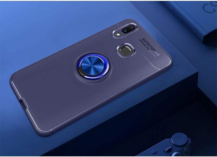 Захисний чохол UniCase Magnetic Ring для Xiaomi Mi Max 3 - Blue: фото 2 з 8