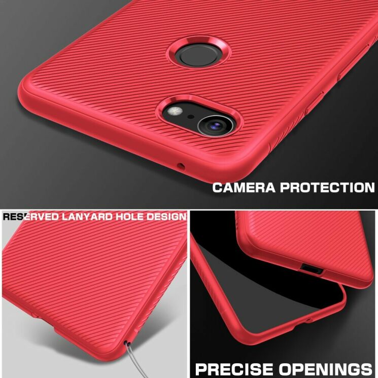 Защитный чехол UniCase Twill Soft для Google Pixel 3 XL - Red: фото 3 из 7