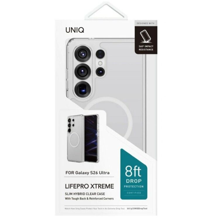 Захисний чохол UNIQ LifePro Xtreme with MagSafe для Samsung Galaxy S26 Ultra (S948) UNIQ-GS26UHYB-LPRXMCCLR - Transparent: фото 3 з 3