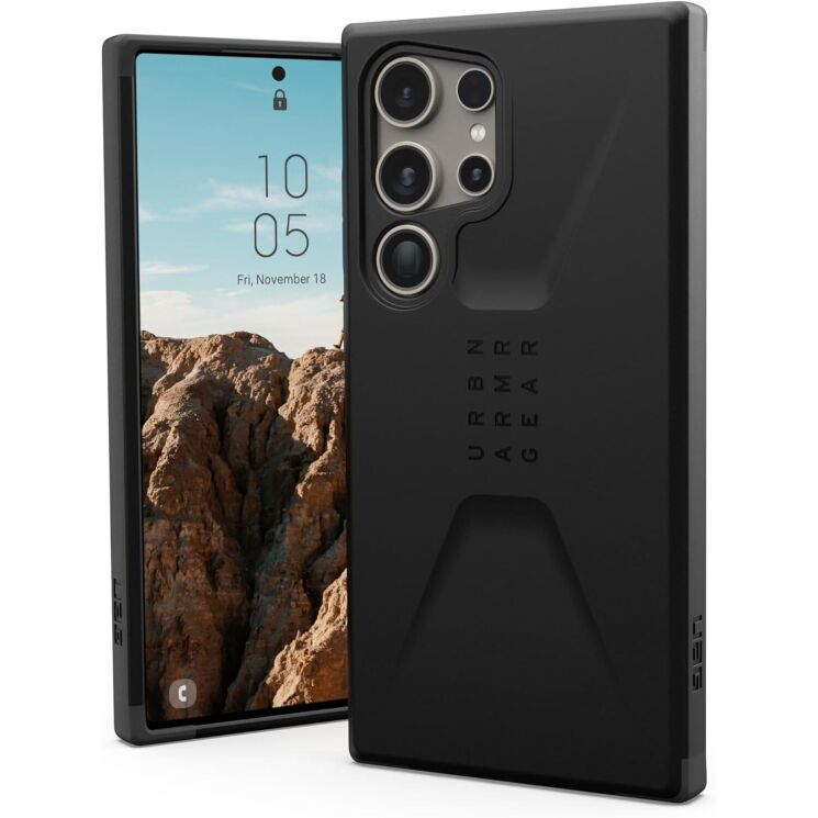 Захисний чохол URBAN ARMOR GEAR (UAG) Civilian для Samsung Galaxy S24 Ultra (S928) 214439114040 - Black: фото 1 з 11