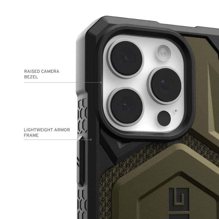Защитный чехол URBAN ARMOR GEAR (UAG) Monarch Pro Kevlar Series для Apple iPhone 16 Pro Max - Kevlar Black: фото 9 из 13