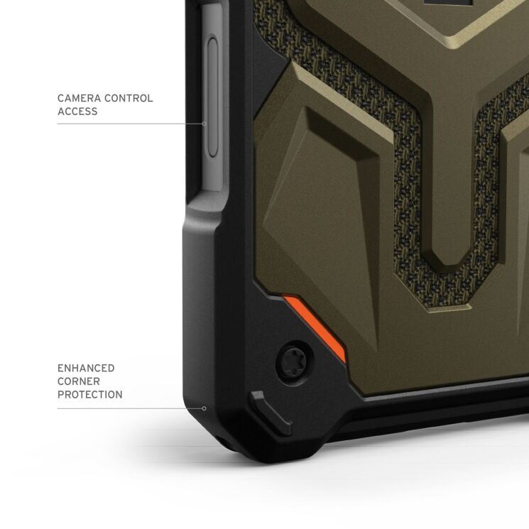 Защитный чехол URBAN ARMOR GEAR (UAG) Monarch Pro Kevlar Series для Apple iPhone 16 Pro Max - Kevlar Black: фото 10 из 13