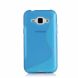 Силиконовая накладка Deexe S Line для Samsung Galaxy J1 Ace (J110) - Blue (112420L). Фото 2 из 3