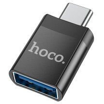 Адаптер Hoco UA17 Type-C Male to USB Female - Black: фото 1 з 5
