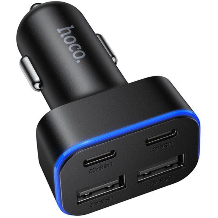 Автомобильное зарядное устройство Hoco Z63 60W (2USB + 2Type-C) - Black: фото 2 из 7