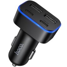 Автомобильное зарядное устройство Hoco Z63 60W (2USB + 2Type-C) - Black: фото 1 из 7