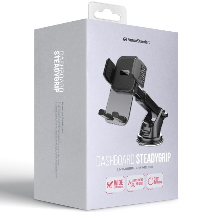 Автомобільний тримач ArmorStandart SteadyGrip Dashboard - Black: фото 2 з 2