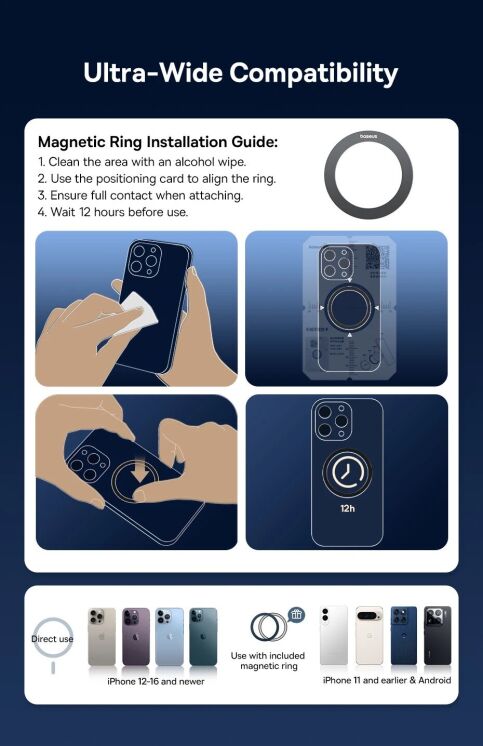 Автомобильный держатель с функцией беспроводной зарядки Baseus PrimeTrip VC2 Flex Pro (C0013F01) - Black: фото 18 из 22