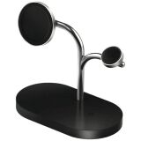 Беспроводное зарядное устройство Samsung Wireless Charger 15W 3 в 1 (GP-PWU024WIABW) - Black: фото 1 из 6