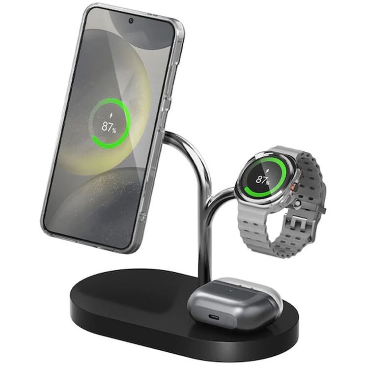 Беспроводное зарядное устройство Samsung Wireless Charger 15W 3 в 1 (GP-PWU024WIABW) - Black (958318B) Беспроводное зарядное устройство Samsung Wireless Charger 15W 3 в 1 (GP-PWU024WIABW) - Black: фото 2 из 6