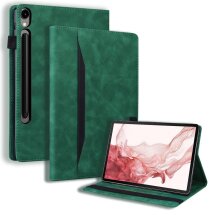 Чехол Deexe Business Style для Samsung Galaxy Tab S10 FE Plus - Green: фото 1 из 9