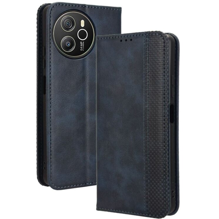 Чехол Deexe Retro Style для Blackview Shark 8 / Oscal Tiger 12 - Blue: фото 1 из 7