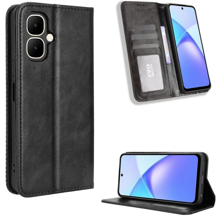 Чохол Deexe Retro Style для Infinix Smart 10 - Black: фото 2 з 16