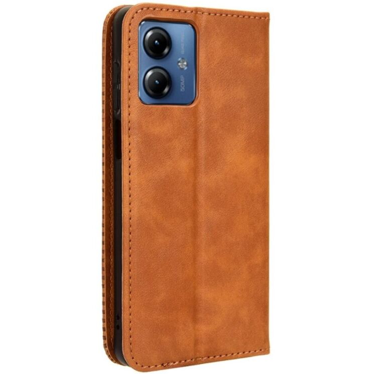 Чехол Deexe Retro Style для Motorola Moto G14 - Brown: фото 6 из 10