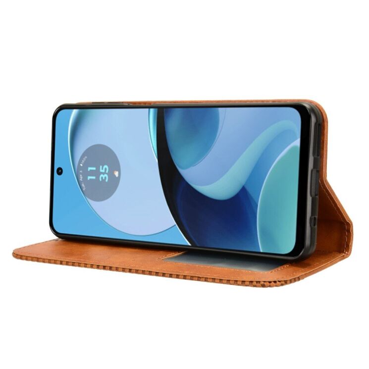 Чехол Deexe Retro Style для Motorola Moto G14 - Brown: фото 3 из 10
