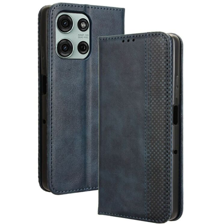 Чехол Deexe Retro Style для Motorola Moto G75 - Blue: фото 1 из 8