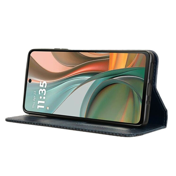 Чехол Deexe Retro Style для Motorola Moto G75 - Blue: фото 3 из 8