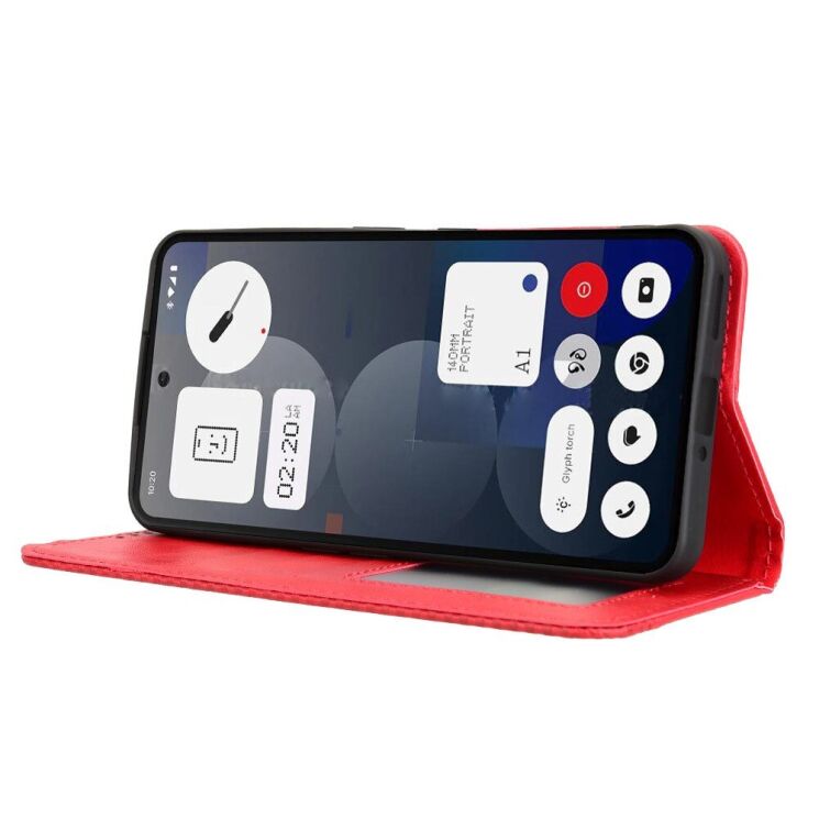 Чехол Deexe Retro Style для Nothing Phone (3a) Pro - Red: фото 6 из 19