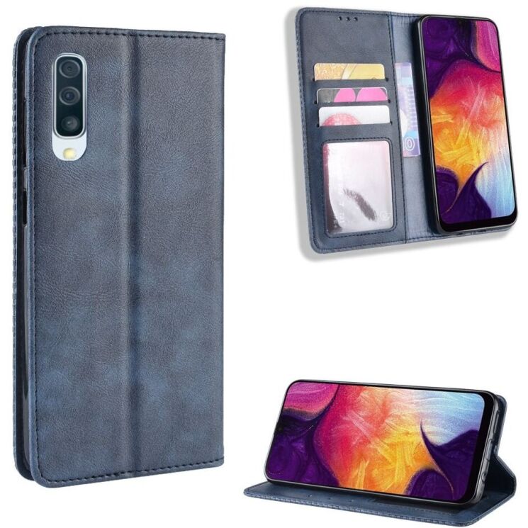 Чехол Deexe Retro Style для Samsung Galaxy A50 (A505) / A30s (A307) / A50s - Blue: фото 1 из 12