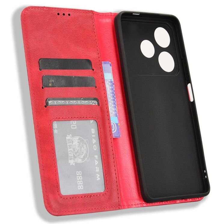Чохол Deexe Retro Style для TECNO Pova 6 Neo - Red: фото 4 з 7