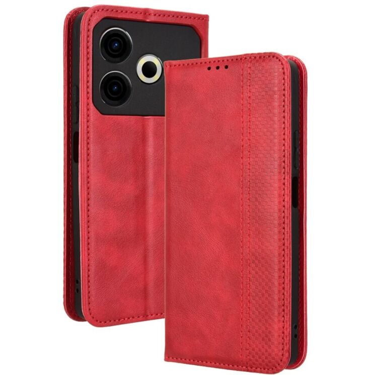 Чохол Deexe Retro Style для TECNO Pova 6 Neo - Red: фото 1 з 7