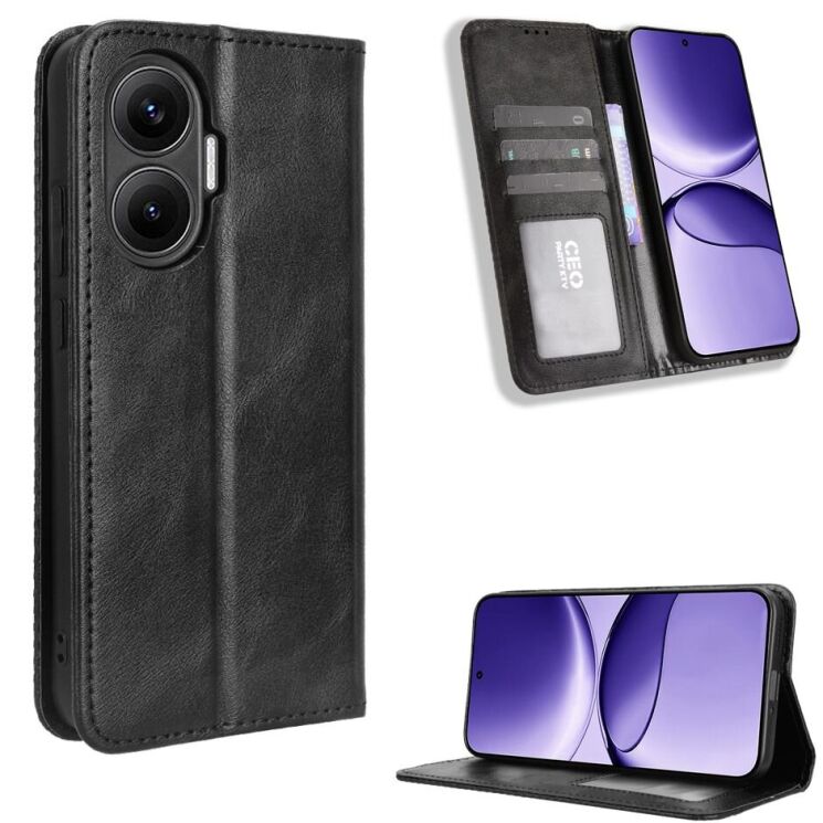 Чехол Deexe Retro Style для Xiaomi Poco F7 - Black: фото 2 из 18