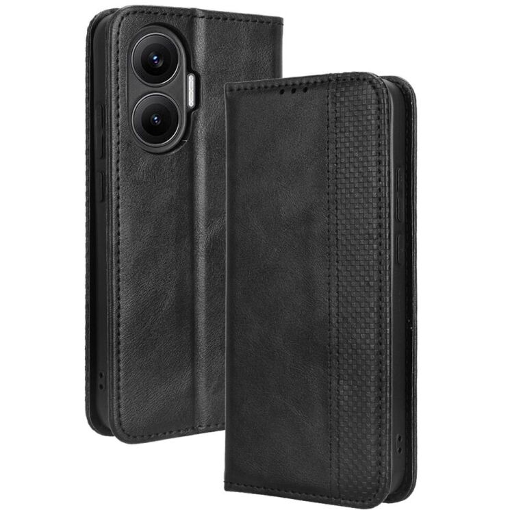 Чехол Deexe Retro Style для Xiaomi Poco F7 - Black: фото 1 из 18