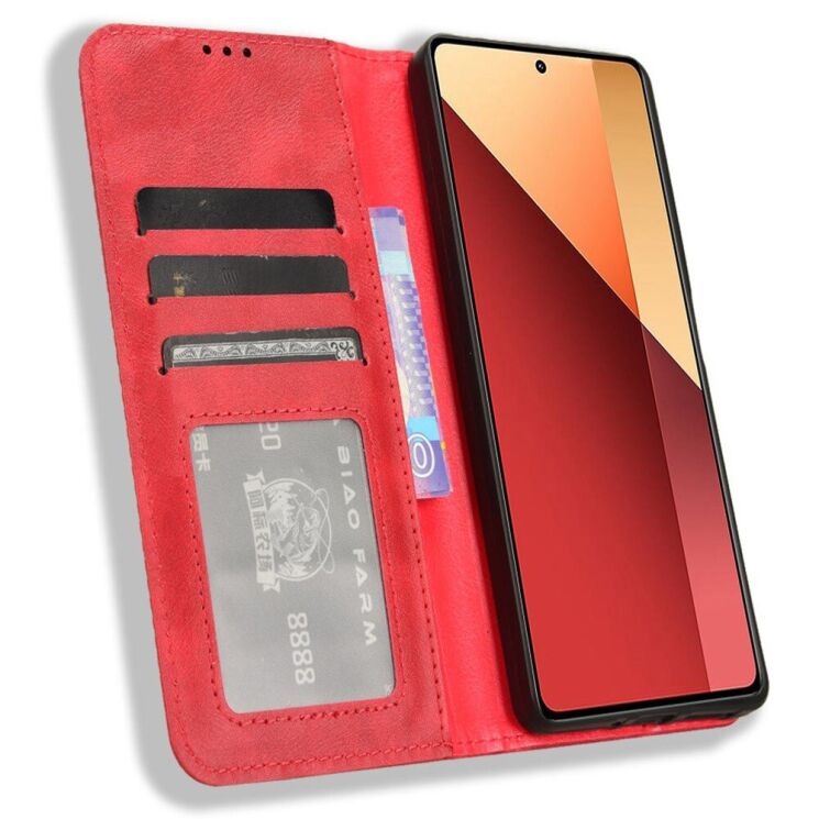 Чохол Deexe Retro Style для Xiaomi Redmi Note 13 Pro 4G / Note 14S / Poco M6 Pro - Red: фото 2 з 7