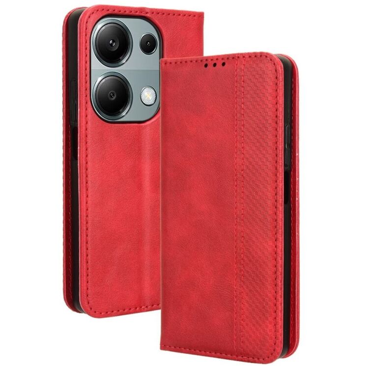 Чохол Deexe Retro Style для Xiaomi Redmi Note 13 Pro 4G / Note 14S / Poco M6 Pro - Red: фото 1 з 7