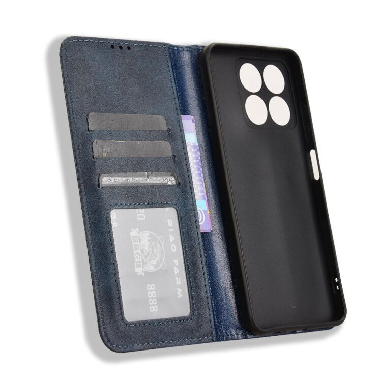 Чехол Deexe Retro Style для ZTE Blade A35 / Blade A55 - Blue: фото 4 из 7