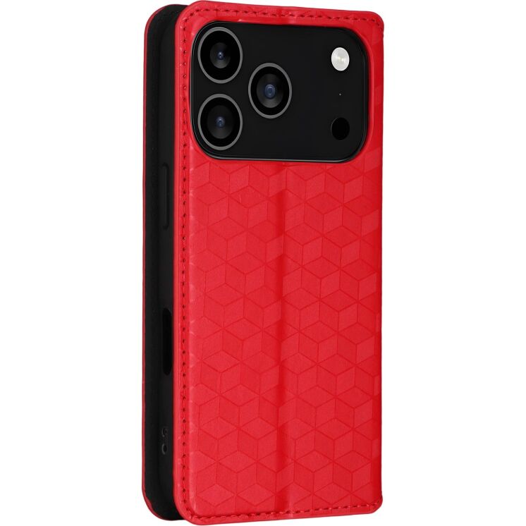 Чохол Deexe Rhombus Book для iPhone 18 Pro Max / 17 Pro Max - Red: фото 8 з 10