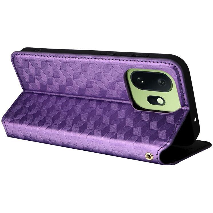 Чохол Deexe Rhombus Book для OnePlus 15T - Purple: фото 5 з 7