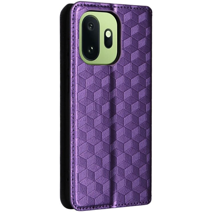 Чохол Deexe Rhombus Book для OnePlus 15T - Purple: фото 7 з 7
