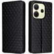 Чехол Deexe Rhombus Book для Xiaomi Redmi Note 14 4G - Black (373445B)