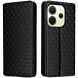 Чехол Deexe Rhombus Book для Xiaomi Redmi Note 14 4G - Black (373445B). Фото 1 из 6