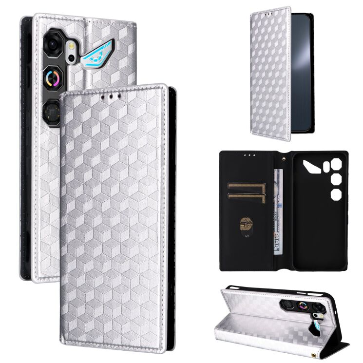 Чехол Deexe Rhombus Book для ZTE Nubia Neo 5 GT - Silver (432003S) Чехол Deexe Rhombus Book для ZTE Nubia Neo 5 GT - Silver: фото 6 из 8