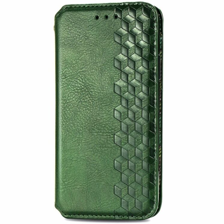 Чехол Deexe Rhombus Wallet для Motorola Moto G14 - Green: фото 4 из 6