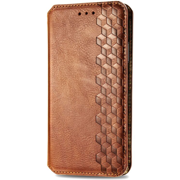 Чехол Deexe Rhombus Wallet для Xiaomi Poco X8 Pro Max - Brown: фото 5 из 10