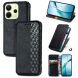 Чехол Deexe Rhombus Wallet для Xiaomi Redmi Note 14 4G - Black (373456B). Фото 1 из 10