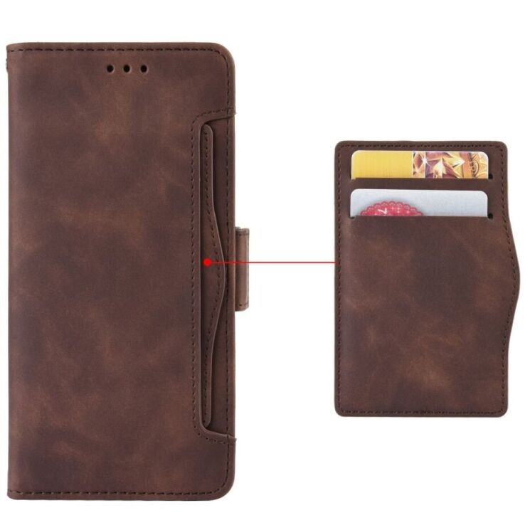 Чехол Deexe Wallet Stand для Infinix Hot 50 Pro - Brown: фото 6 из 7