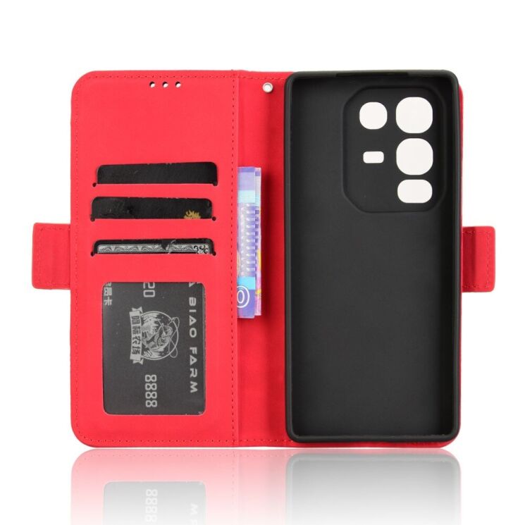Чехол Deexe Wallet Stand для Infinix Note 50 / Note 50 Pro - Red: фото 2 из 7