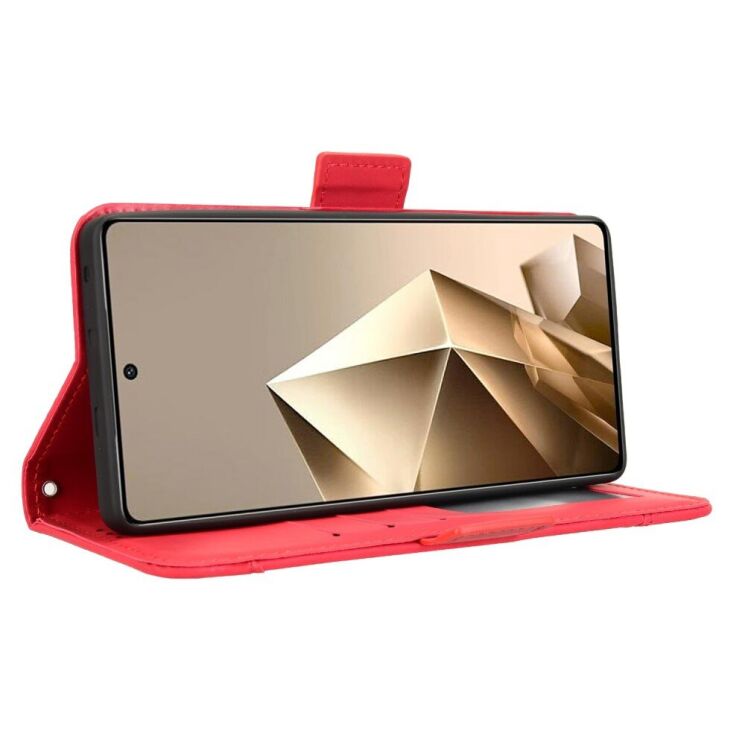 Чехол Deexe Wallet Stand для Infinix Note 50 / Note 50 Pro - Red: фото 4 из 7