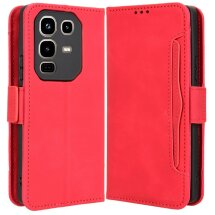 Чехол Deexe Wallet Stand для Infinix Note 50 / Note 50 Pro - Red: фото 1 из 7
