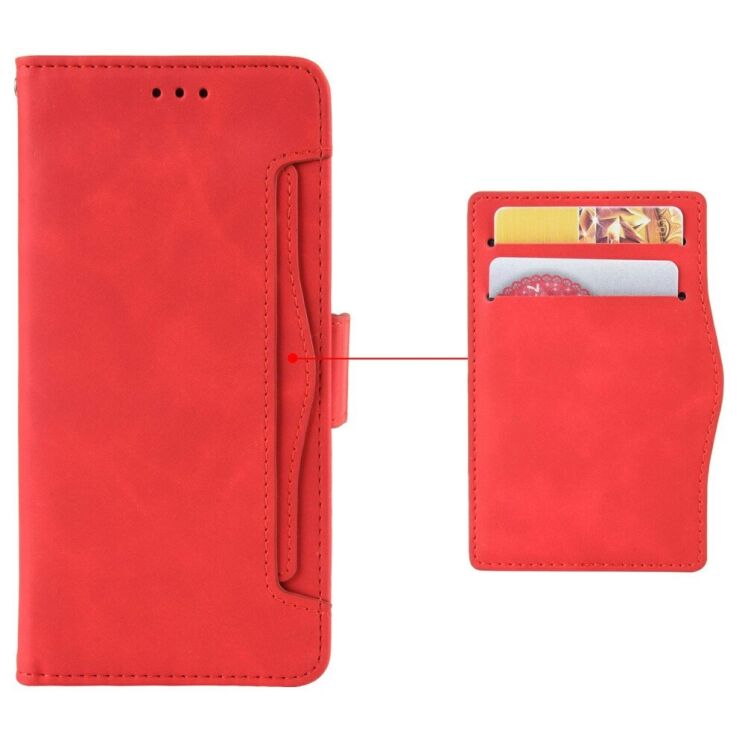 Чехол Deexe Wallet Stand для Infinix Note 50 / Note 50 Pro - Red: фото 5 из 7