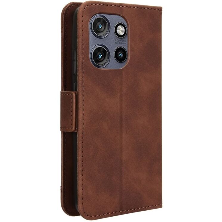 Чехол Deexe Wallet Stand для Motorola Edge 50 Neo - Brown: фото 7 из 7