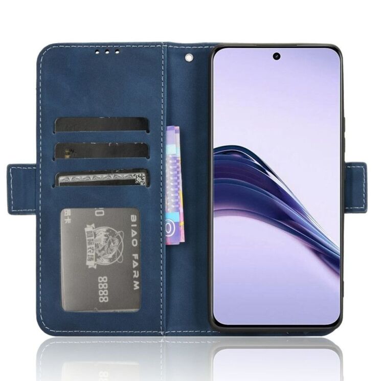 Чехол Deexe Wallet Stand для Realme 13 Plus - Blue: фото 4 из 7