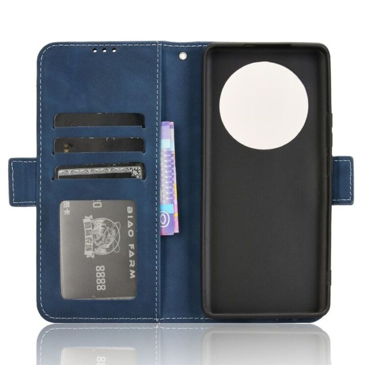 Чехол Deexe Wallet Stand для Realme 13 Plus - Blue: фото 3 из 7