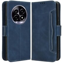 Чехол Deexe Wallet Stand для Realme 13 Plus - Blue: фото 1 из 7