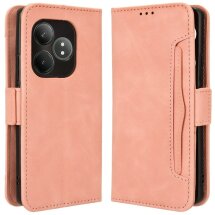 Чехол Deexe Wallet Stand для Realme GT Neo 6 SE / GT 6T / GT 6 - Pink: фото 1 из 7