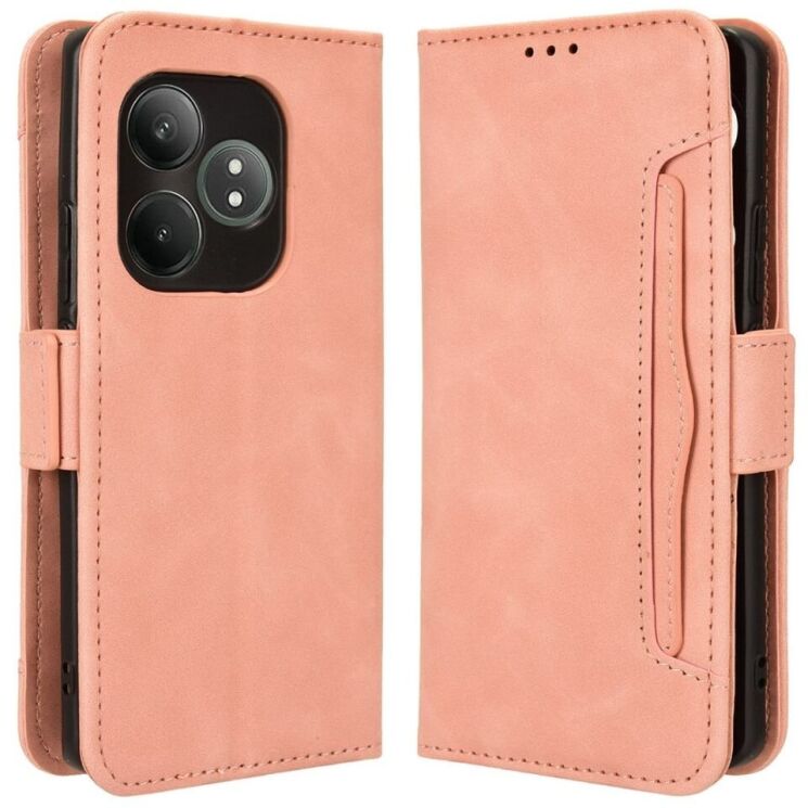 Чехол Deexe Wallet Stand для Realme GT Neo 6 SE / GT 6T / GT 6 - Pink: фото 1 из 7